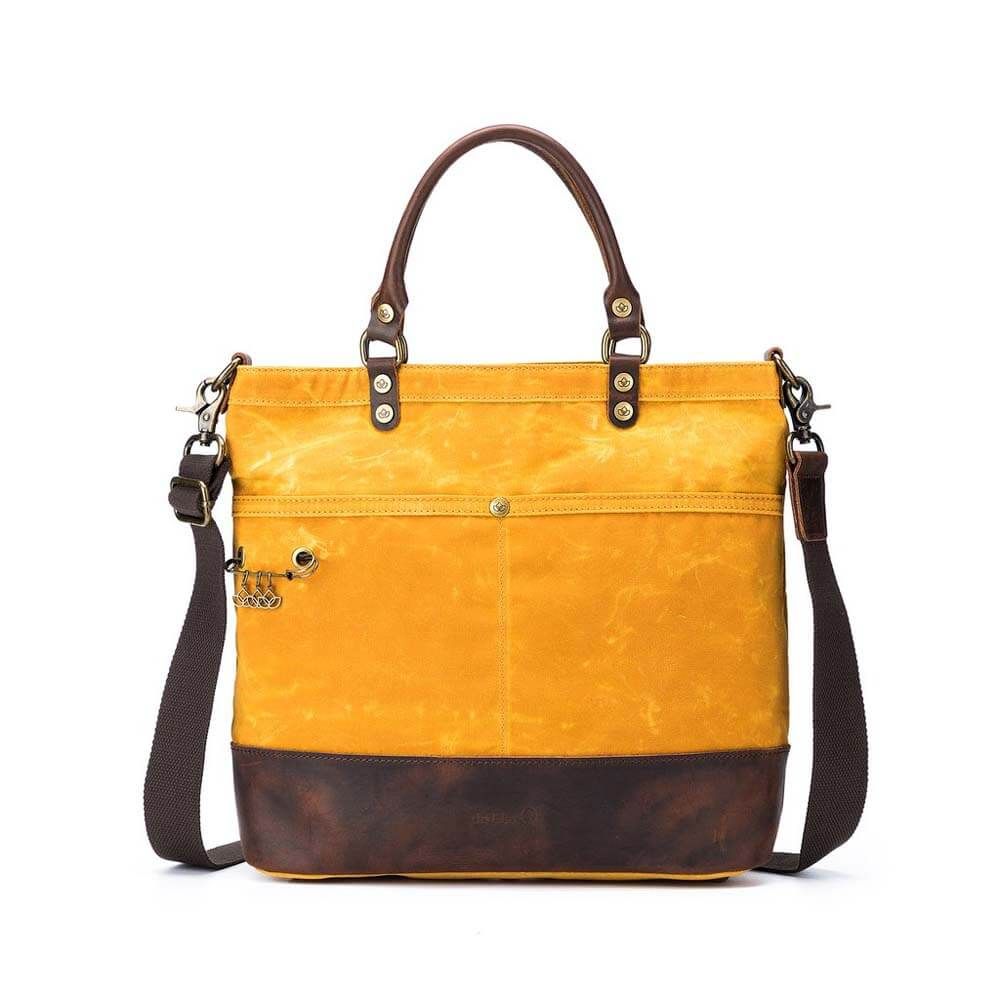 Della Q Canvas tote (Mustard yellow) mellow